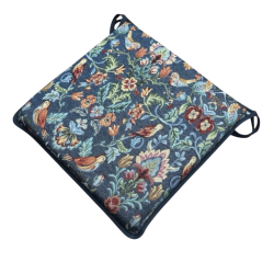 Quadratisches Sitzkissen William Denim Tapestry | Mehrfarbige Tapestry Sitzkissen
