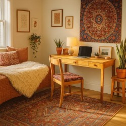 Square Seat Pad William Red Tapestry | Red Tapestry Square Chair Pads