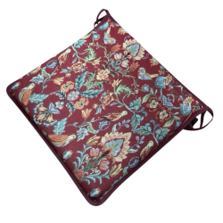 Square Seat Pad William Red Tapestry | Red Tapestry Square Chair Pads