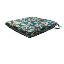Square Seat Pads William Green Tapestry | Green Square Chair Pads |