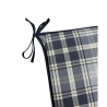 Highland Check Denim Square Seat Pads | Geometric Square Seat Pads