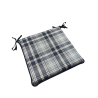 Highland Check Denim Square Seat Pads | Geometric Square Seat Pads