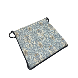 Coussin de siège carré en denim Snakeshead | Coussins de siège carrés William Morris