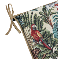 Square Seat Pads Natural Rainforest Tapestry | Square Shape Chair Pads