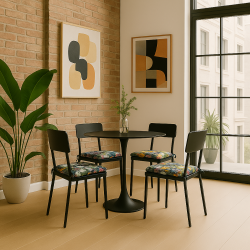 Quadratische florale Samtkissen | Florale quadratische Sitzkissen