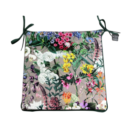 Quadratische florale Samtkissen | Florale quadratische Sitzkissen