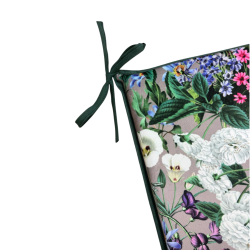 Square Shaped Floral Velvet Chair Pads | Floral Square Seat Pads
