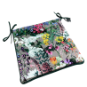 Square Shaped Floral Velvet Chair Pads | Floral Square Seat Pads