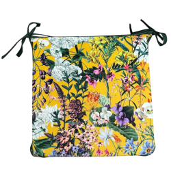 Quadratische Samt-Sitzkissen für den Hochsommer | Florale Samt-Quadrat-Sitzkissen