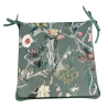 Square Velvet Chinoiserie Seat Pads | Patterned Velvet Square Seat Pads