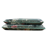Coussins de siège carrés en velours à motifs chinoiserie | Coussins de siège carrés en velours à motifs