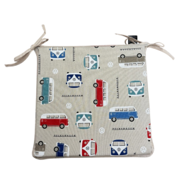 Klassische Camper quadratische Sitzpolster | Modern bedruckte quadratische Sitzpolster