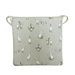 Shabby Duck Square Chair Pads | Modern Animal Print Square Seat Pads