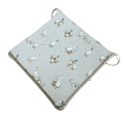 Shabby Duck Square Chair Pads | Modern Animal Print Square Seat Pads