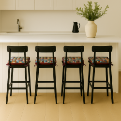 Big Holland Tapestry Square Seat Pads | Multicoloured Square Chair Pads