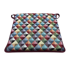 Big Holland Tapestry Square Seat Pads | Multicoloured Square Chair Pads