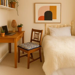 Aztec Tapestry Square Seat Pads | Multicoloured Square Chair Pads |