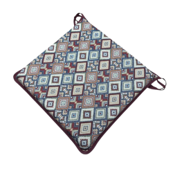 Coussins de siège carrés à motif tapisserie aztèque | Coussins de chaise carrés multicolores |