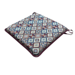 Coussins de siège carrés à motif tapisserie aztèque | Coussins de chaise carrés multicolores |