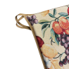 Coussin de chaise carré à motif de fruits naturels | Coussin de chaise carré multicolore
