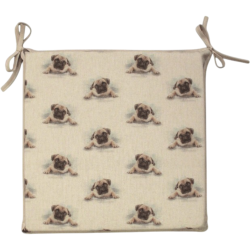 Petits coussins de chaise carrés réversibles pour carlins | Lot de 2, 4, 6 ou 8 coussins