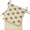 Petits coussins de chaise carrés réversibles pour carlins | Lot de 2, 4, 6 ou 8 coussins