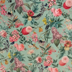 Luxury Velvet Fabric - Tranquillity | Printed velvets | Floral Velvets