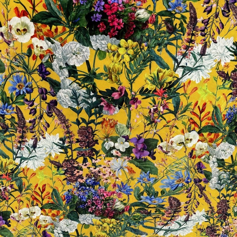 Floral Fabric | Printed Velvet | Floral Velvet Upholstery Velvet
