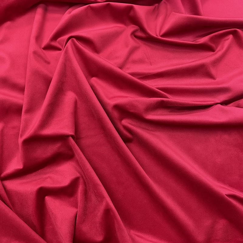 Hot Pink Velvet Fabric | Luxury Plain Velvets | Bright Pink Velvet |
