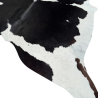 Extra Large Black & off- White Cowhide Rug | X/Large Hair on Hide Rug