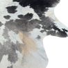 Extra Large Black Grey & White Cowhide Rug | X/Large Hair on Hide Rug