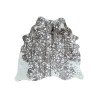 Grey & Silver Holographic Cowhide | Grey & Silver Metallic Cowskin Rug