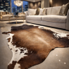 Large Natural Cowhide | Brown & White Cow Hide Rug| Brown Hair on Hide