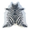 Large Printed Zebra Cowhide Rug| Large Black & White Zebra Cow Hide Rug
