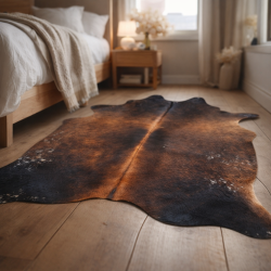 Large Brown Cowhide Rug | Large Brown Cow Hide | Brown Hair on Hide