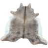 Triple XL Braun/Beige Kuhfell | Riesiger Kuhfell-Teppich | Enormes Kuhfell