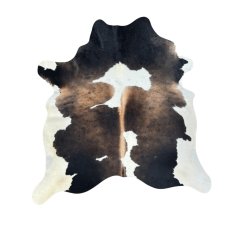 Tapis en peau de vache marron et blanche | Grande peau de vache marron et blanche | Grandes peaux de vache