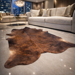 XX/Large Brown Brindle Cowhide Rug | Double XL Brindle Cow Hide |