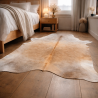 Doppel-XL Braun/Beige Kuhfell-Teppich | Hellbraunes Kuhfell | XXL Kuhfell |