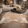 Double XL Brown/Beige Cowhide Rug | Pale Brown Cowskin | XXL Cowhide |