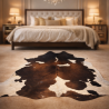 Tapis en peau de vache marron et blanche | Peau de vache marron et blanche | Peaux de vache |
