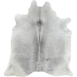 Grand tapis en peau de vache gris clair | Peau de vache gris pâle | Poils gris sur la peau