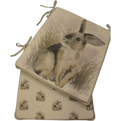 Rabbit Reversible Konischer Sitzpolster | Set mit 2, 4, 6 oder 8 Bunny Stuhlkissen