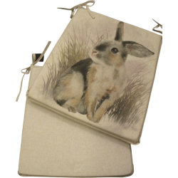 Rabbit Reversible Konischer Sitzpolster | Set mit 2, 4, 6 oder 8 Bunny Stuhlkissen