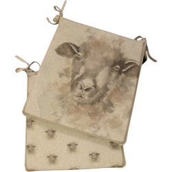 Coussins de siège réversibles en forme de mouton | Lot de 2 à 8 coussins de chaise en forme de mouton