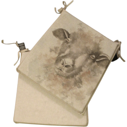Sheep Reversible Tapered Seat Pads | Set of 2 - 8  Sheep Chair Pads
