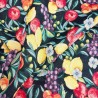 Black Fruit Tapestry Fabric |Fruit Printed Fabric |Fruit Craft Fabric