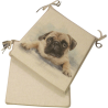 Large Pug Reversible Tapered Seat Pad | Set of 2, 4, 6 or 8 Chair Pads