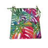 Tropical Leaves Tapered Seat Pad | Modern Multicoloured Seat Pads |