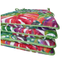 Tropical Leaves Tapered Seat Pad | Modern Multicoloured Seat Pads |